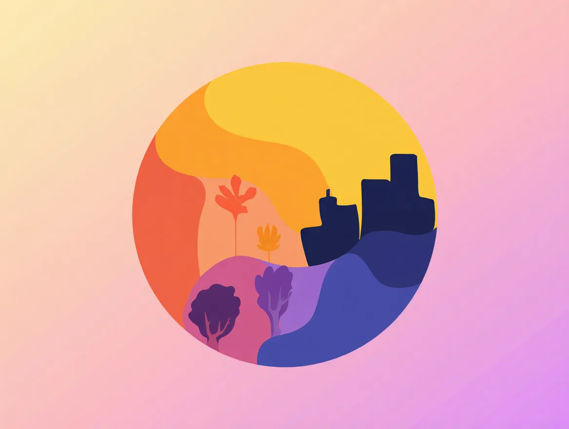 Circular diagram showing daily cycles with morning, afternoon, and evening phases